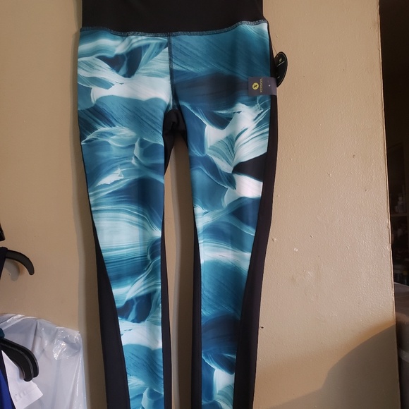 High waist work out pants new green and black smal - Picture 5 of 5